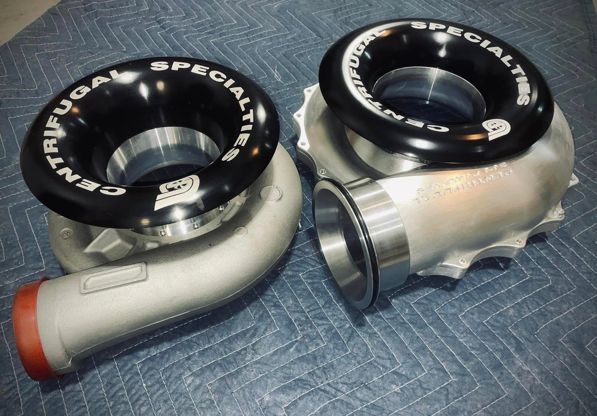 13" billet aluminum supercharger/turbocharger volute, w/ threadon 5