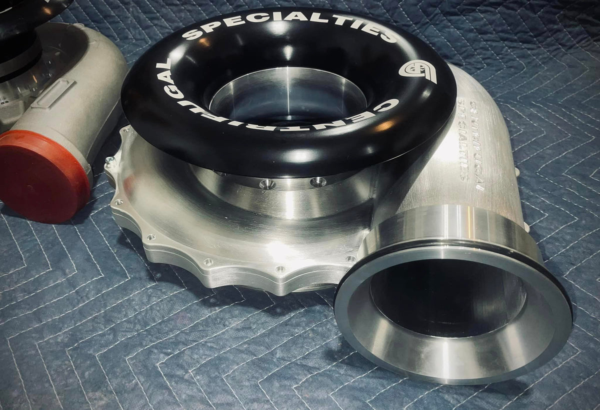 13" billet aluminum supercharger/turbocharger volute, w/ threadon 5